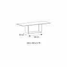 Emperador Keramik- och bronsmetallbord i Italien - Mörkbrunt Viadurini