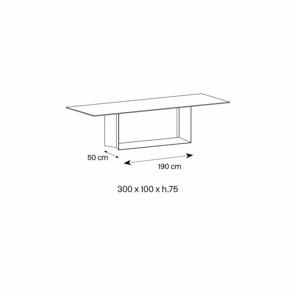 Emperador Keramik- och bronsmetallbord i Italien - Mörkbrunt Viadurini