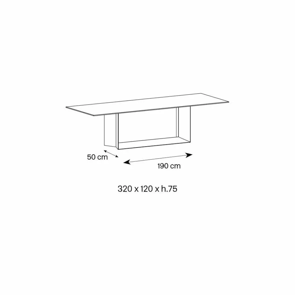 Emperador Keramik- och bronsmetallbord i Italien - Mörkbrunt Viadurini