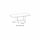 Emperador Keramik- och bronsmetallbord i Italien - Mörkbrunt Viadurini