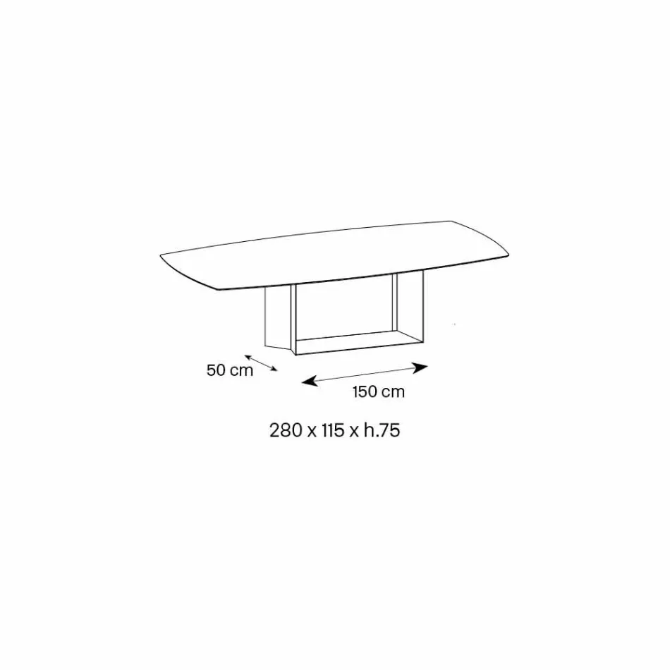 Emperador Keramik- och bronsmetallbord i Italien - Mörkbrunt Viadurini