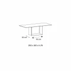 Emperador Keramik- och bronsmetallbord i Italien - Mörkbrunt Viadurini