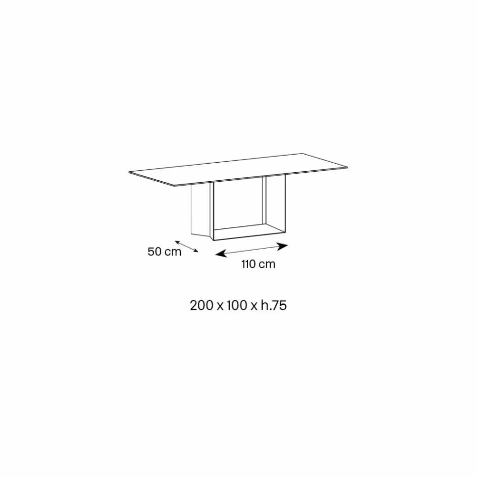 Emperador Keramik- och bronsmetallbord i Italien - Mörkbrunt Viadurini