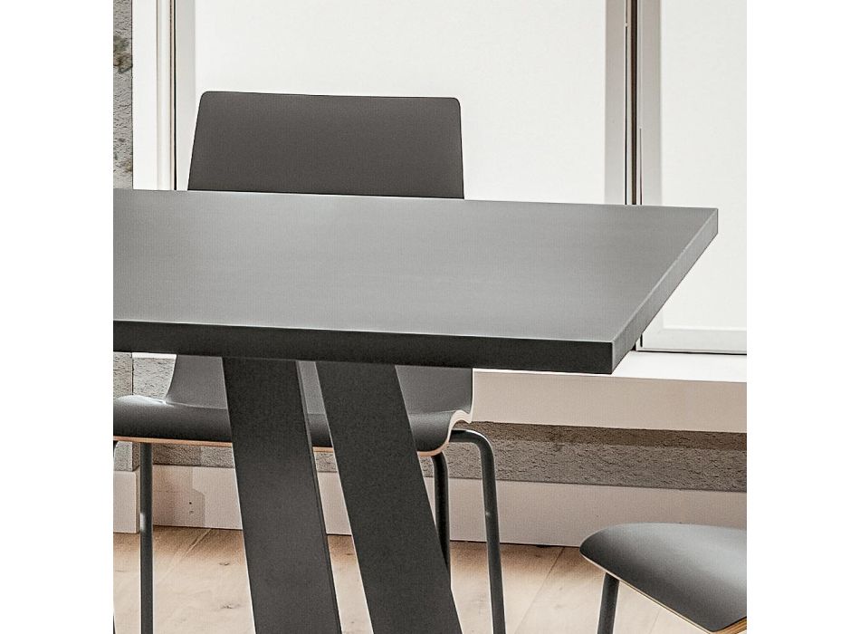 Lyxigt matbord av Fenix och metall tillverkat i Italien - Pinocchio Viadurini