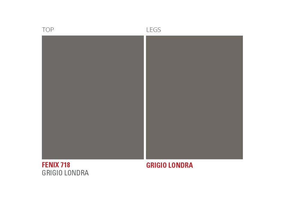 Matbord i Fenix och målad metall Tillverkat i Italien - Dotto Viadurini