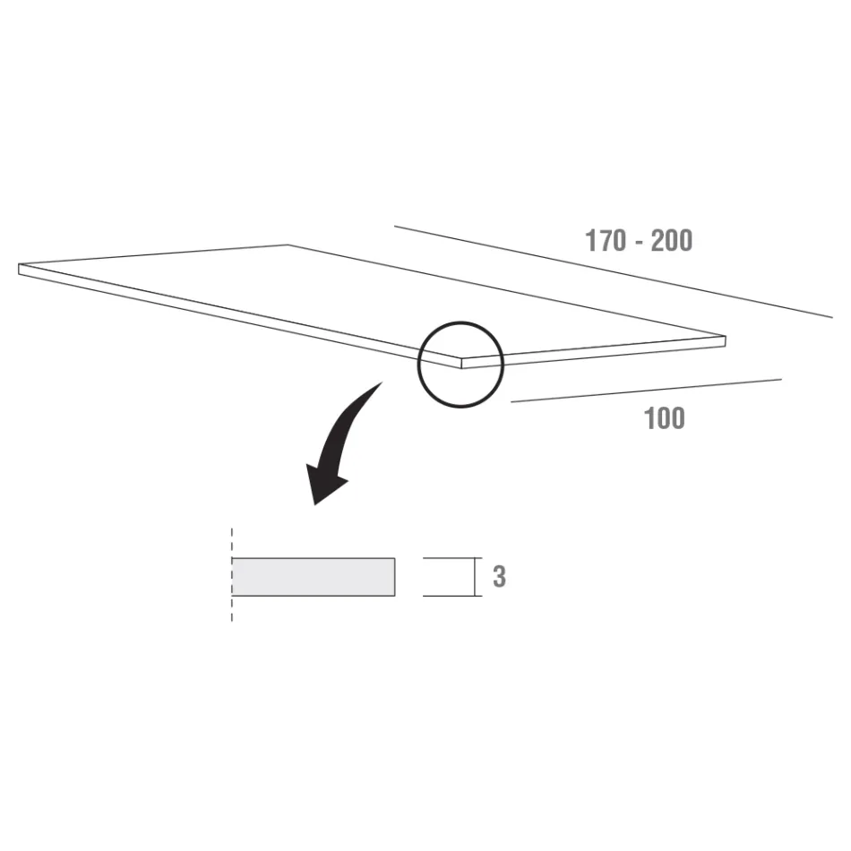 Matbord i Fenix och målad metall Tillverkat i Italien - Dotto Viadurini