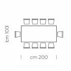 Matbord i Grå Fenix och Lackat Stål Tillverkat i Italien - Settimmio Viadurini