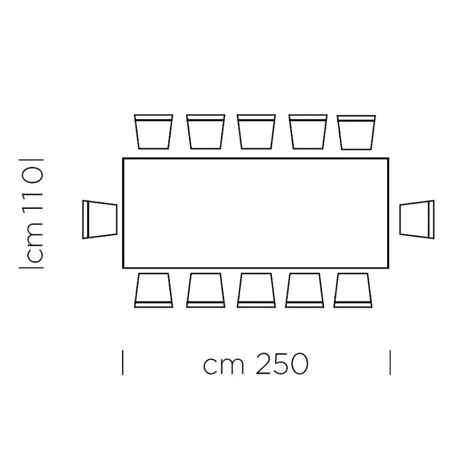 Matbord i Grå Fenix och Lackat Stål Tillverkat i Italien - Settimmio Viadurini