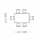 Matbord i Grå Fenix och Lackat Stål Tillverkat i Italien - Settimmio Viadurini