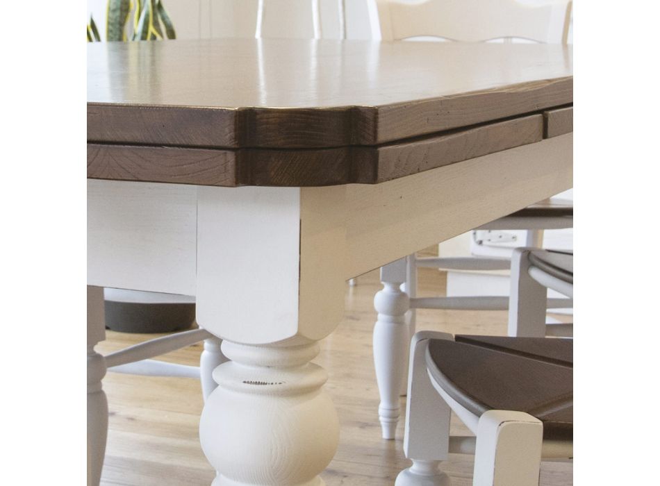 Ash matbord och 4 stolar ingår Tillverkat i Italien - Rafael Viadurini