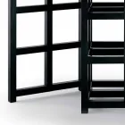 Svartmålad askmatbord tillverkat i Italien - Sabatino Viadurini