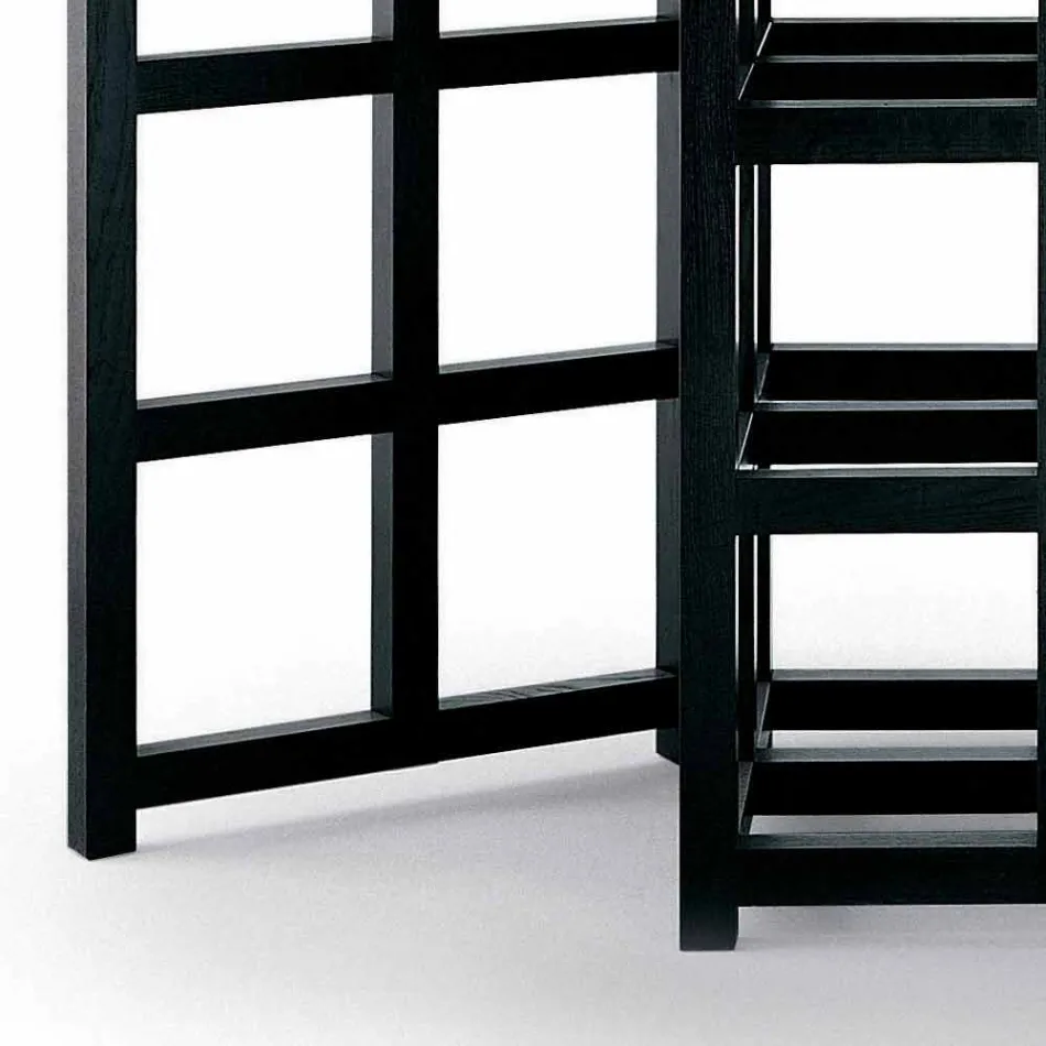 Svartmålad askmatbord tillverkat i Italien - Sabatino Viadurini