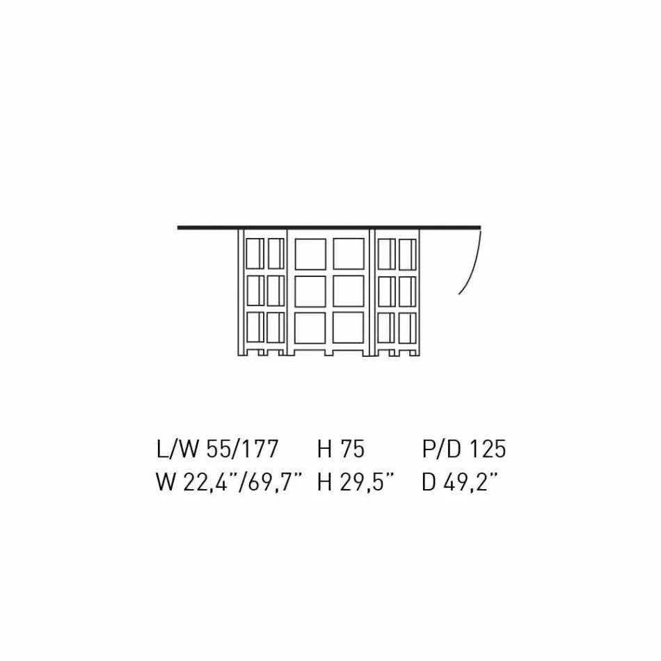 Svartmålad askmatbord tillverkat i Italien - Sabatino Viadurini