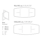 Matbord i porslin stengods och metall Tillverkat i Italien - Emilio Viadurini