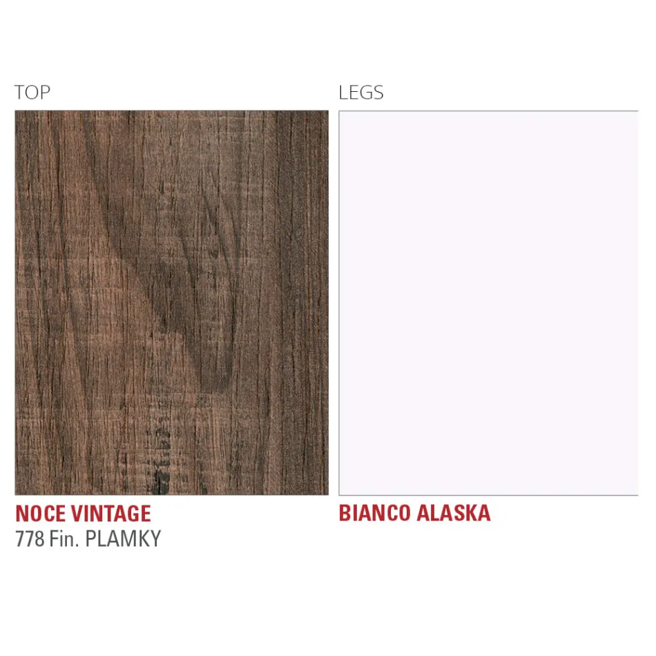 Hpl matbord med metallunderrede Tillverkat i Italien, Precious - Carlino Viadurini