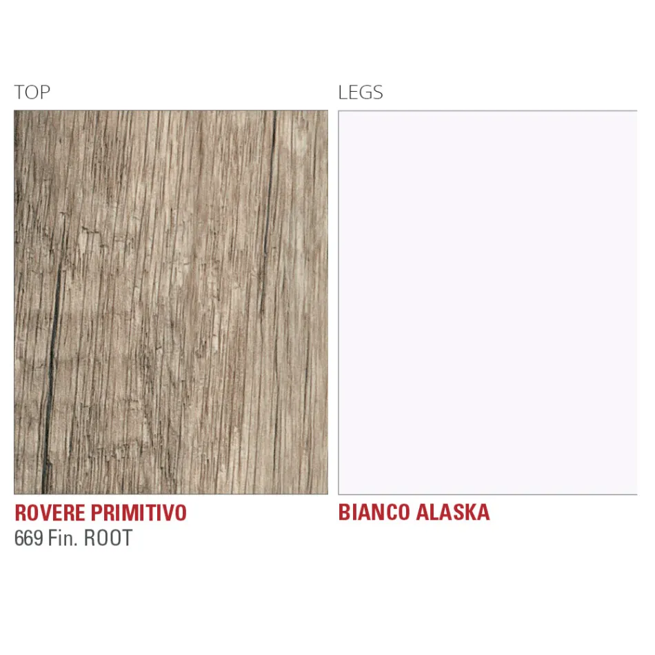 Hpl matbord med metallunderrede Tillverkat i Italien, Precious - Carlino Viadurini