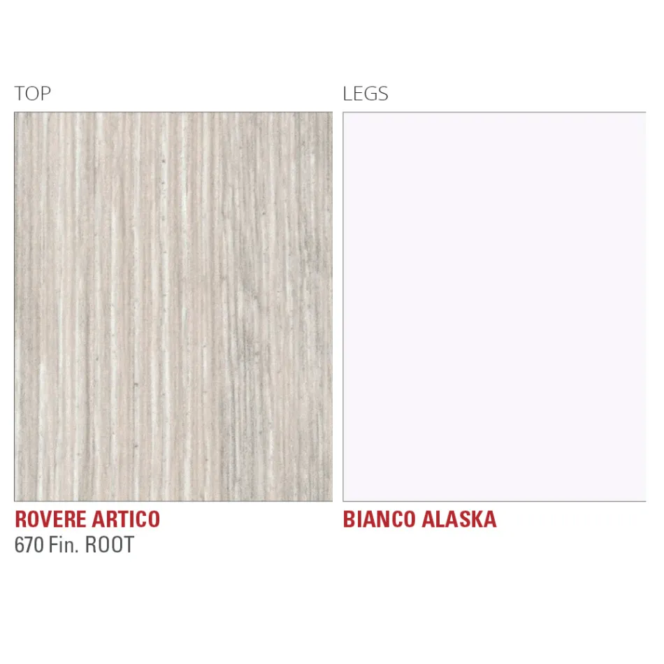 Hpl matbord med metallunderrede Tillverkat i Italien, Precious - Carlino Viadurini