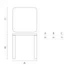 Hpl matbord med ben i polyeten Tillverkat i Italien - Glen Viadurini