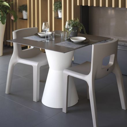 HPL matbord med polyetenstruktur Tillverkat i Italien - Rodeo Viadurini