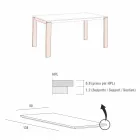 Matbord i Hpl Marble Effect och lackerad metall tillverkad i Italien - Jupiter Viadurini