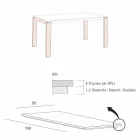 Matbord i Hpl Marble Effect och lackerad metall tillverkad i Italien - Jupiter Viadurini