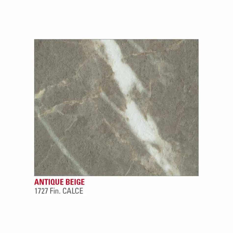 Matbord i Hpl Marble Effect och lackerad metall tillverkad i Italien - Jupiter Viadurini