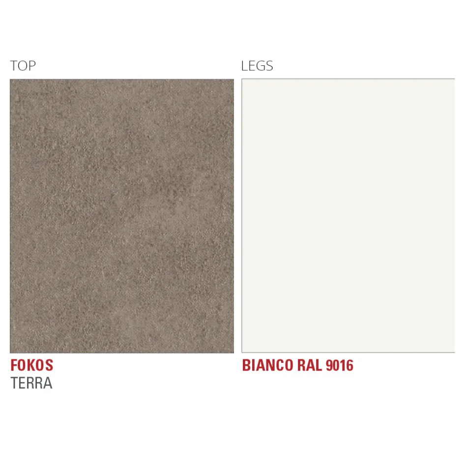 Matbord i Laminam med aluminiumstruktur Tillverkat i Italien - Bayern Viadurini