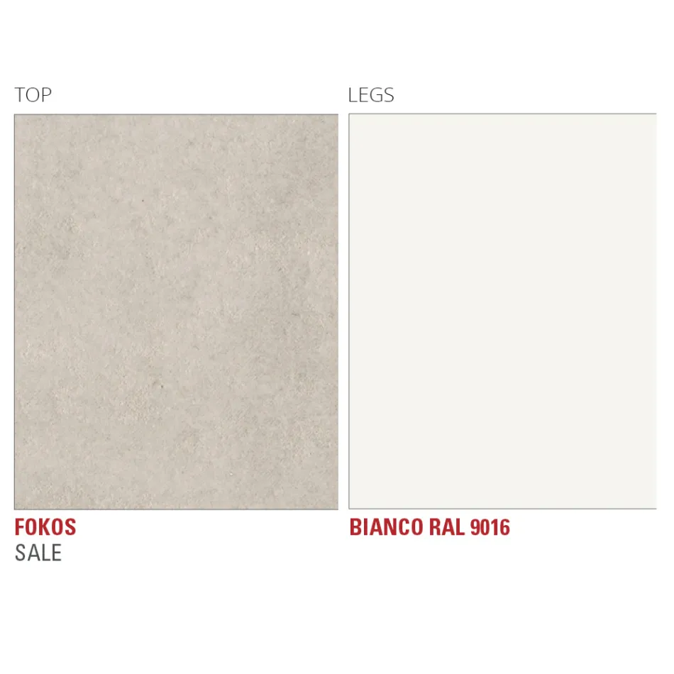 Matbord i Laminam med aluminiumstruktur Tillverkat i Italien - Bayern Viadurini