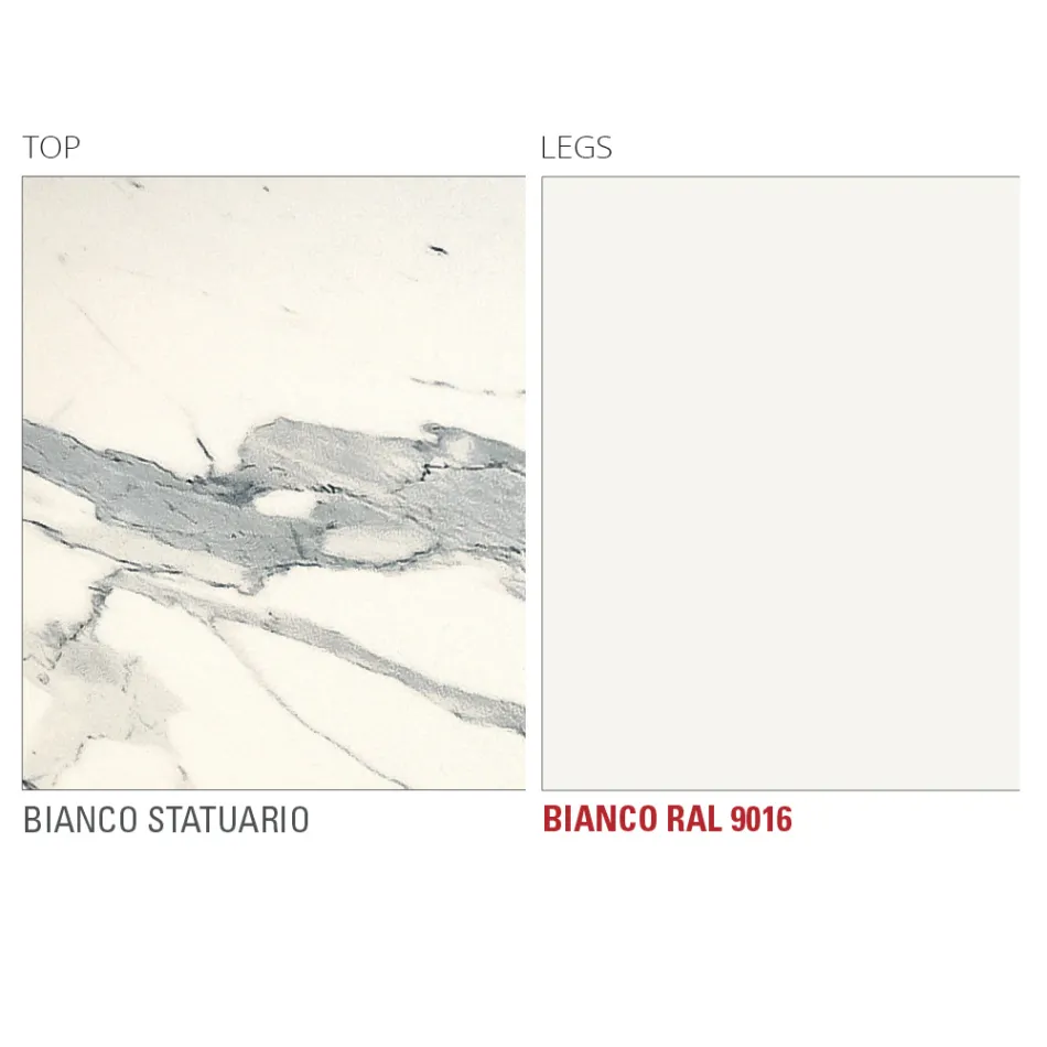 Matbord i Laminam med aluminiumstruktur Tillverkat i Italien - Bayern Viadurini