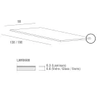 Matbord i Laminam med aluminiumstruktur Tillverkat i Italien - Bayern Viadurini