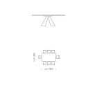 Matbord i HPL-laminat och högkvalitativt tillverkat i italienskt stål - dalmatiskt Viadurini