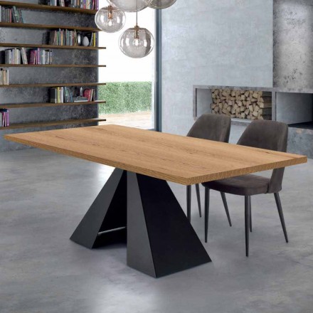 Matbord i HPL-laminat och högkvalitativt tillverkat i italienskt stål - dalmatiskt Viadurini
