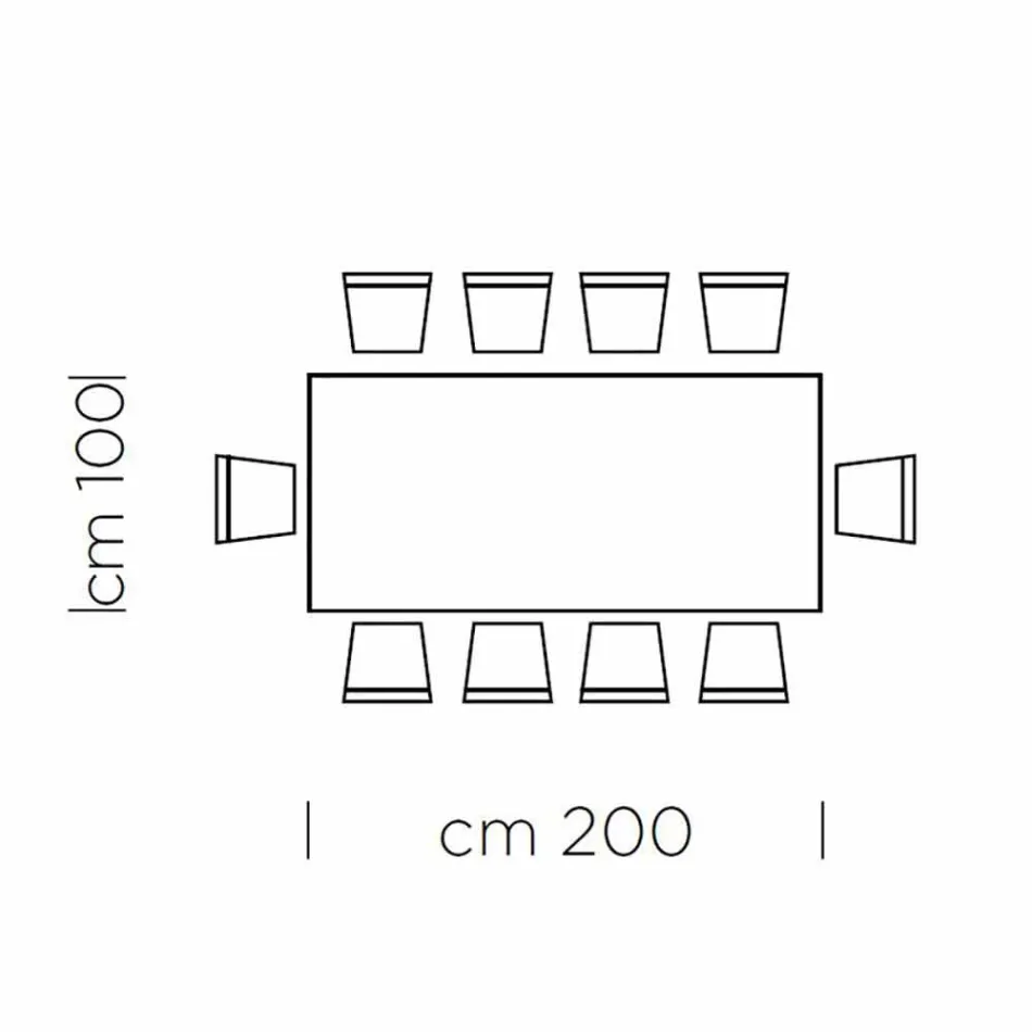 Matbord i HPL Laminat och Fine Made in Italy Steel - Settimmio Viadurini