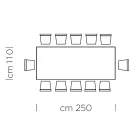 Matbord i HPL Laminat och Fine Made in Italy Steel - Settimmio Viadurini