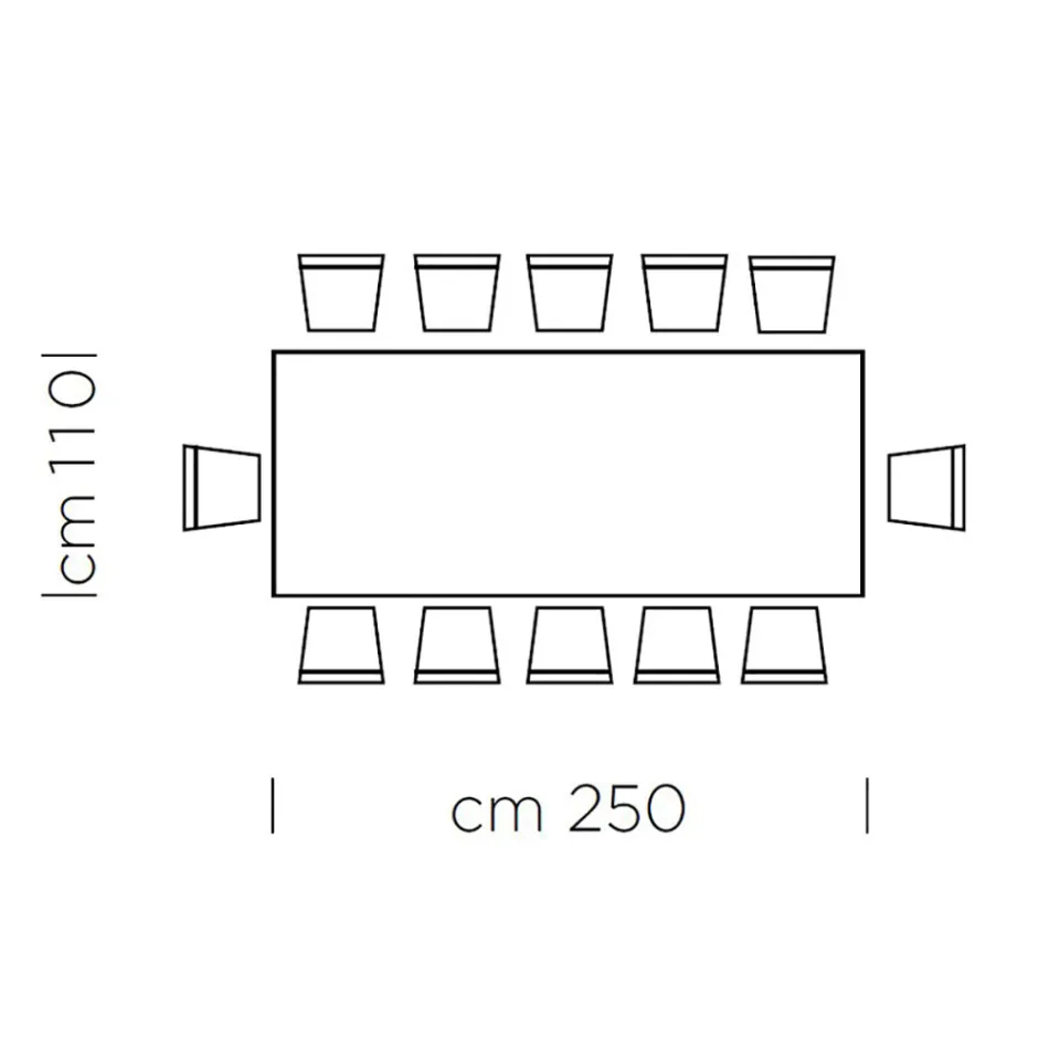 Matbord i HPL Laminat och Fine Made in Italy Steel - Settimmio Viadurini