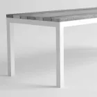 Modern design utomhus trä och aluminium matbord - Ganges Viadurini