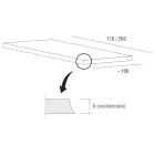 Matbord i trä och aluminium Tillverkat i Italien, Precious - Lingotto Viadurini