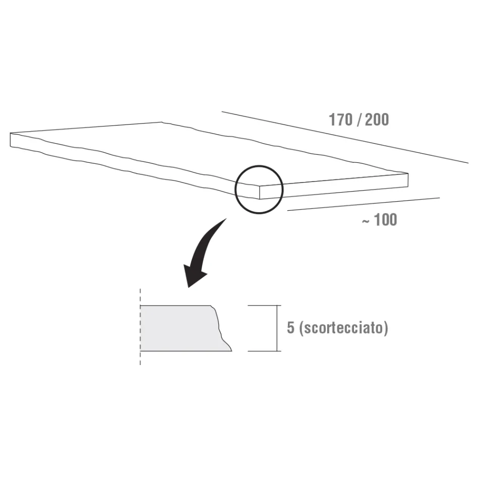 Matbord i trä och aluminium Tillverkat i Italien, Precious - Lingotto Viadurini
