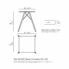Square Design Wood och Hpl Matbord, 4 stycken - Faz Wood av Vondom Viadurini
