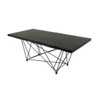 Matbord i fanerat trä och stål Tillverkat i Italien - Ezzellino Viadurini