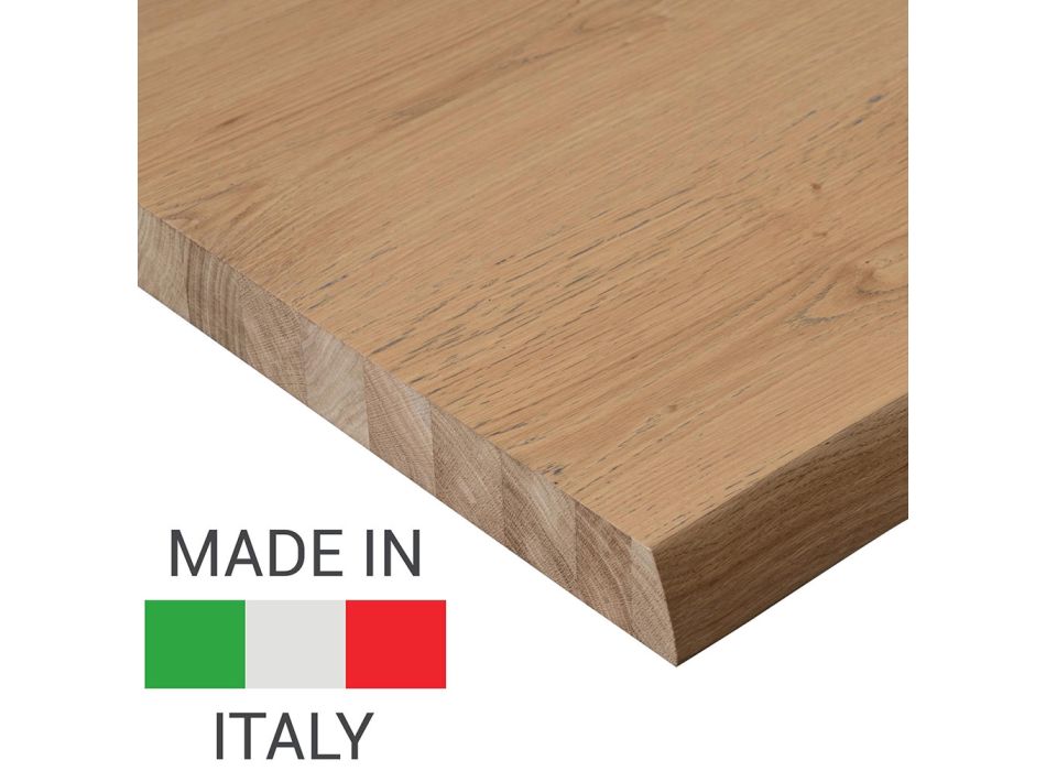 Matbord i fanerat trä och metall Tillverkat i Italien - Persico Viadurini