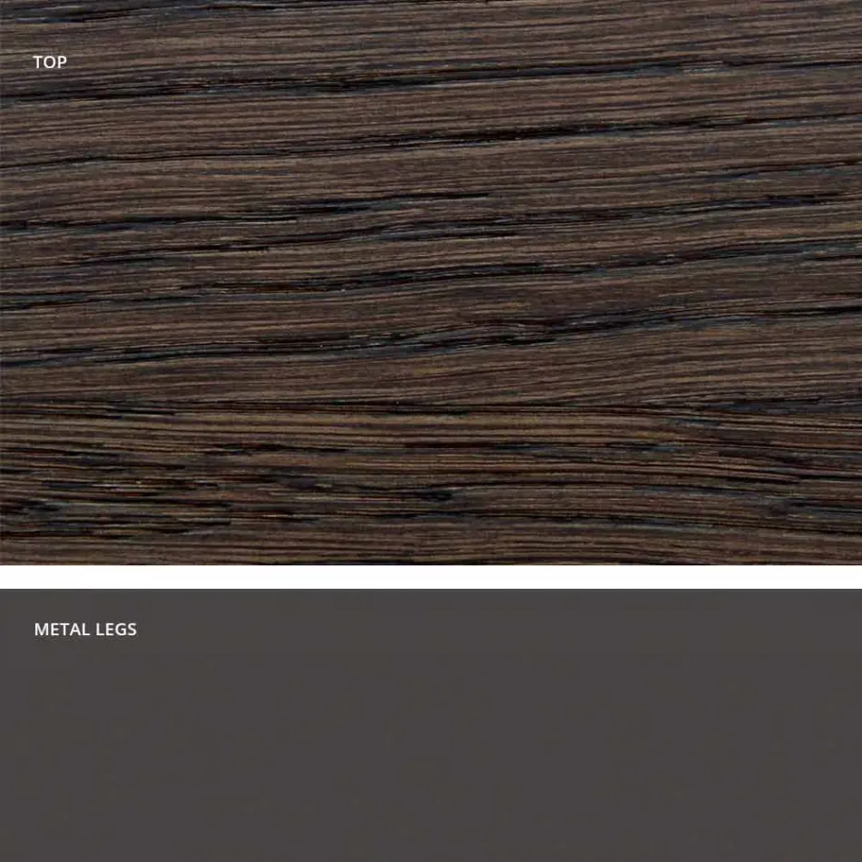 Matbord i modernt massivt trä gjord i Italien, Mitia Viadurini