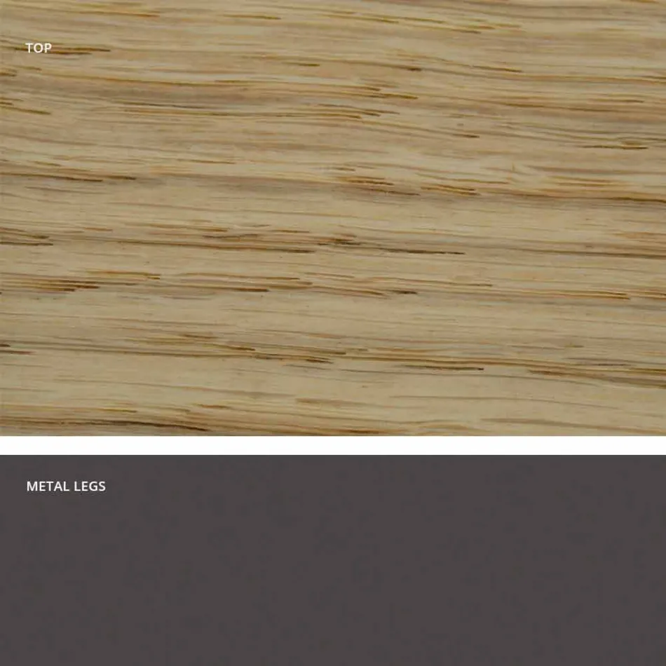 Matbord i modernt massivt trä gjord i Italien, Mitia Viadurini