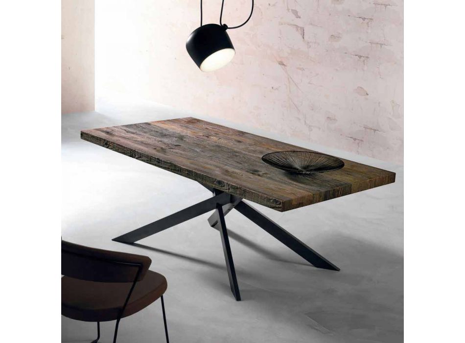 Modernt massivt matbord gjord i Italien Oncino Viadurini