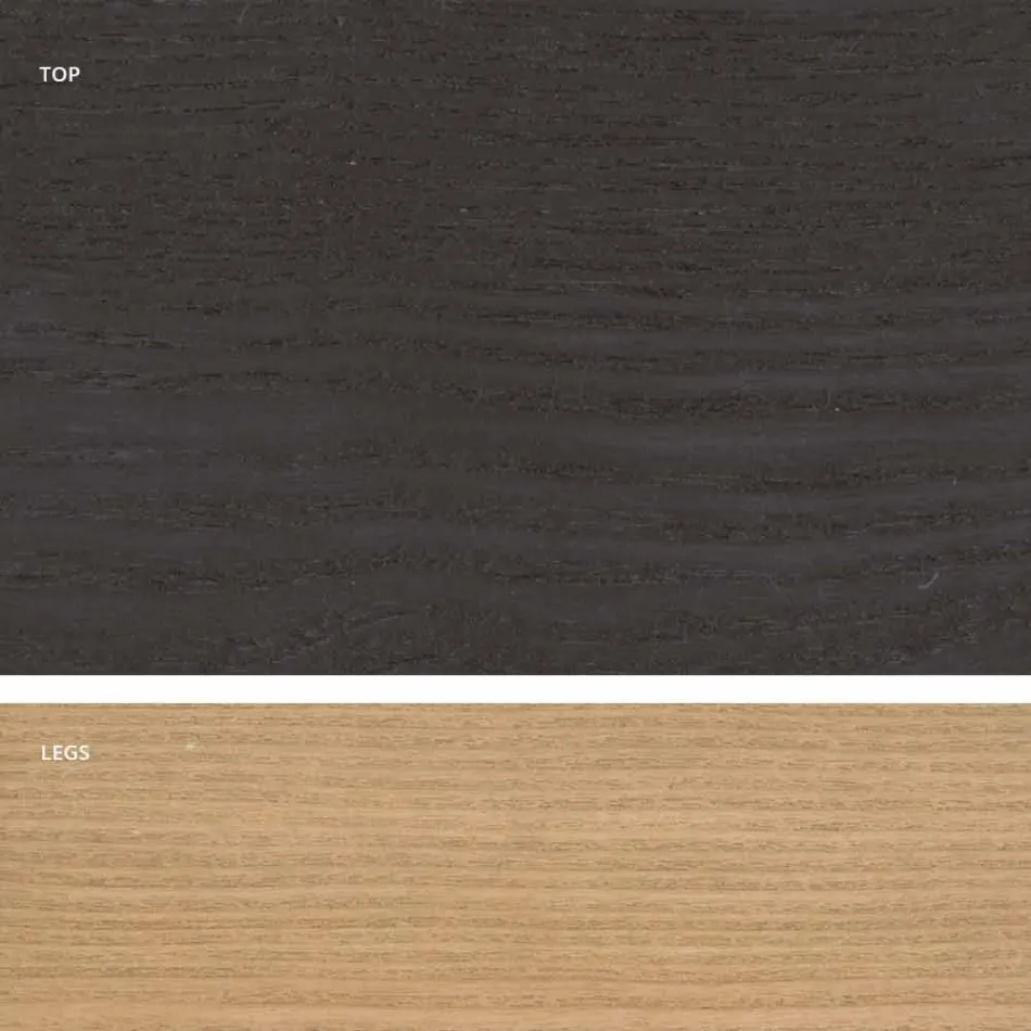 Mdf design trä matbord gjord i Italien, Egisto Viadurini