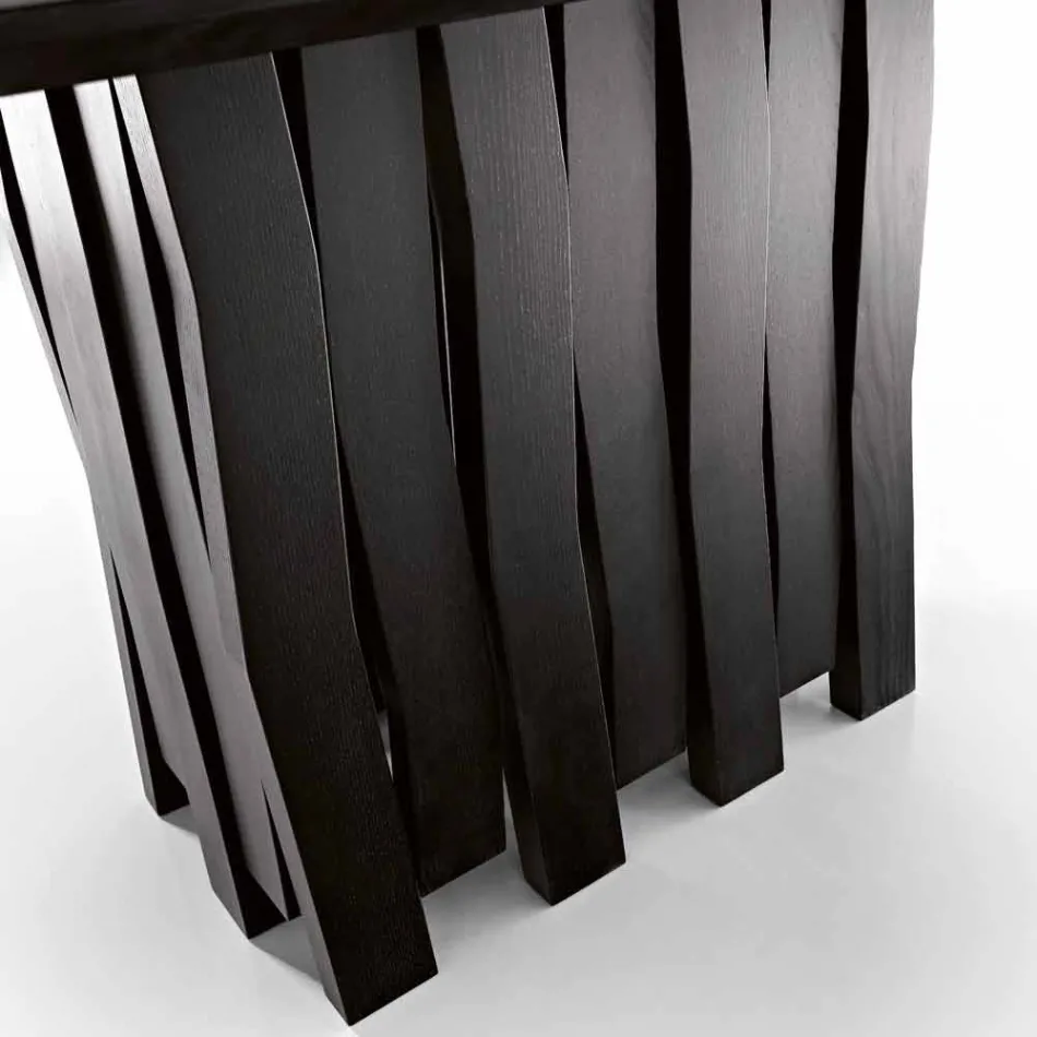 Mdf design trä matbord gjord i Italien, Egisto Viadurini