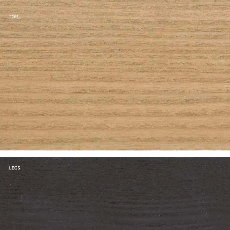 Mdf design trä matbord gjord i Italien, Egisto Viadurini