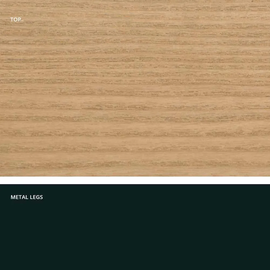 Matbord i MDF trä och modern metall gjord i Italien, Dionigi Viadurini