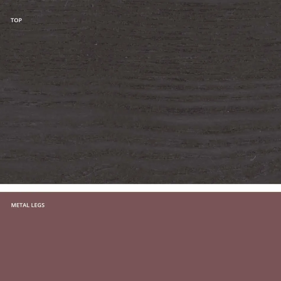 Matbord i MDF trä och modern metall gjord i Italien, Dionigi Viadurini