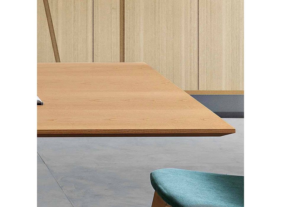 Matbord i MDF trä och modern metall gjord i Italien, Dionigi Viadurini